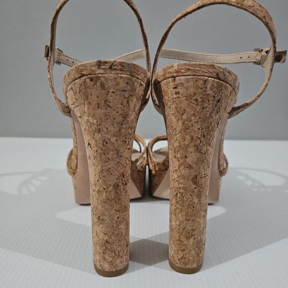 NEW Paige Candice Platform Womens Size 10 Cork Sandal Strappy Block High Heel - Picture 9 of 13